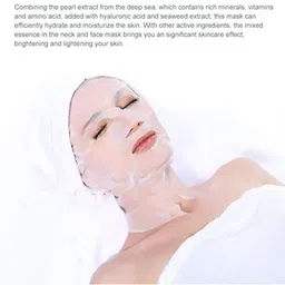 MONDSUB Set Of 4  Pearl 3D Hanging Ears Neck & Facial Sheet Masks image 4