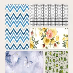 Kuber Industries White & Black 3 Pieces Floral Printed Shower Curtain & Bathmat Set image 2