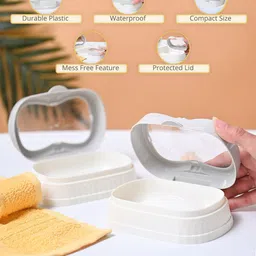 MARKET99 Off White Glossy Soap Dish image 4