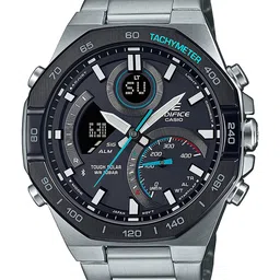 CASIO Men Stainless Steel Straps Analogue & Digital Chronograph Watch EX554 ECB-950DB-1ADF image 1