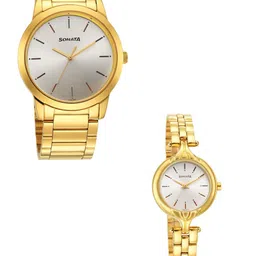 Sonata Set Of 2 Stainless Steel Bracelet Style Straps Analogue Watch 7712587040YM01-picture-7
