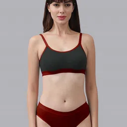 AROUSY Pack of 3 Cotton Bra Panty Lingerie Set Pnora Set_3 image 3