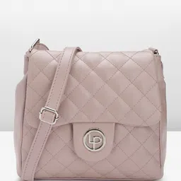 Lino Perros Women Textured Structured Sling Bag with Quilted Detail-picture-11