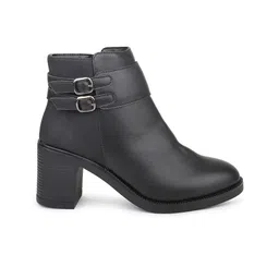 Inc 5 Women Block Heel Boots With Buckle Detail image 4