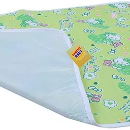 fareto New Born Baby 4 Plastic Diaper Changing Waterproof Sheets/ 12 Double Layer Cotton Nappies(Multi) image 4