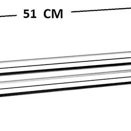 toshiro Stainless Steel Heavy and Sturdy Towel Rod/Towel Rack for Bathroom/Towel Bar/Hanger/Stand/Bathroom Accessories 20 inch 2 Bar Towel Rod SILVER Towel Holder (Stainless Steel) 20 inch 2 Bar Towel Rod image 2