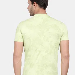 t-base Men Green Floral Printed T-shirt image 5