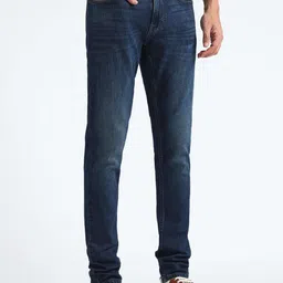 Flying Machine Men Super Skinny Fit Low Distress Light Fade Stretchable Jeans image 3