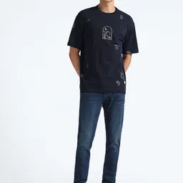 Flying Machine Men Super Skinny Fit Low Distress Light Fade Stretchable Jeans image 2