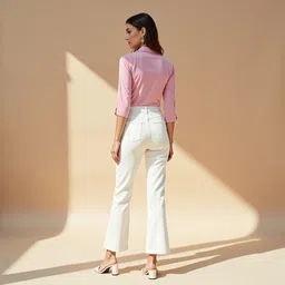 kaarchop Women Regular Fit Solid Formal Shirt image 5