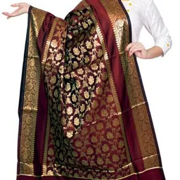 Art Silk Woven Multicolor Women Dupatta-image-30