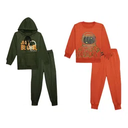 mack jonney VIMAL JONNEY Kids Pack Of 2 Graphic Printed Tracksuits image 1