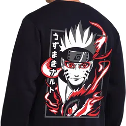 Men Printed Round Neck Cotton Blend Black T-Shirt-image-69