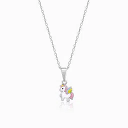 giva 925 Silver Colourful Unicorn Kids Pendant |Lifetime Plating|6 Month Warranty Rhodium Sterling Silver-picture-10