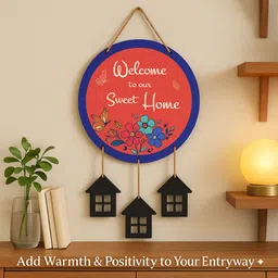 divinecrafted Welcome Sweet Home Wall Hanging Art | Home Decorative Office Decor Handcrafted image 3