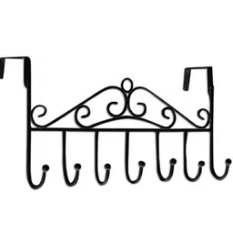 planetone The Door Hanger with 7 Hooks for Cloths Metal Hanging Rack Organizer Hook 7-picture-27