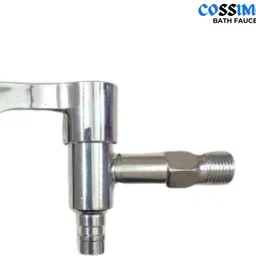 bathonix Fusion Stainless Steel Washing Nozzle Taps Faucet (Pack of 2) Bib Tap Faucet image 2