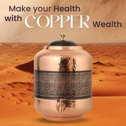 decorative india Copper Water Dispenser Matka Vessels Container Pot with Stainless Steel Tap Bottled Water Dispenser image 4