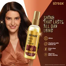streax Hair Serum Vitalized with Walnut Oil, For Shiny & Smooth Hair image 4