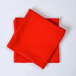 ratan cart TARAN LIVING 2-Pcs Red 170 GSM Face Towels image 2