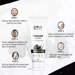 Globus naturals Set of 3 Anti-Pollution Charcoal Face Wash with Aloe Vera & Neem-75g Each image 4