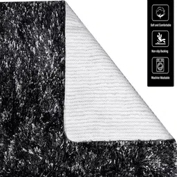 Kuber Industries 2-Pcs Grey Self-Designed Anti-Slip Carpets image 4