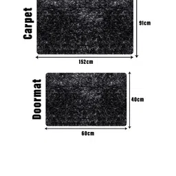 Kuber Industries 2-Pcs Grey Self-Designed Anti-Slip Carpets image 5