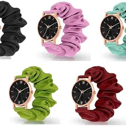 ridhhanal Analog Watch - For Girls Black Analog Dial Scrunchies Watches Strap-picture-15