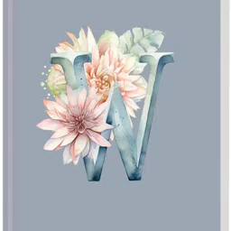 sketchfab Premium Soft Bound Notebook Diary for Girls, Women Floral Design (Initial W) A5 Diary Unruled 144 Pages-picture-14