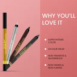 seven seas Double Intense Non Transfer Gel Kajal (Smoky) image 2