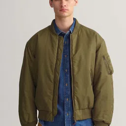 GANT Men Green Checked Bomber Jacket-picture-49