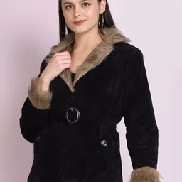 BUY NEW TREND Women Black Washed Lightweight Parka Jacket-picture-3
