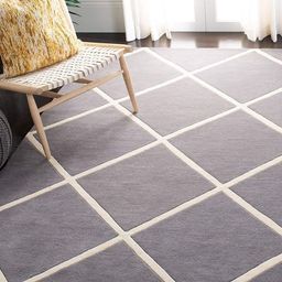 IMRA CARPET Grey & White Geometric Woollen Carpet-picture-17