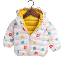Hopscotch Girls Beige Puffer Jacket-picture-7