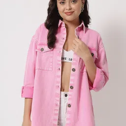 Chemistry Spread Collar Denim Jacket-picture-11
