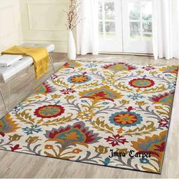 IMRA CARPET Grey Ethnic Motifs Woollen Carpet-picture-29