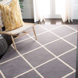 IMRA CARPET White Geometric Handmade Polyester Carpet-picture-31