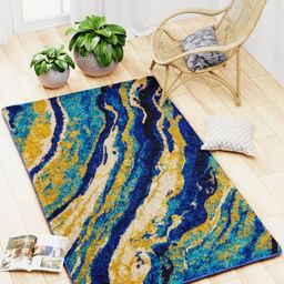 BIANCA Multi-Coloured Abstract Printed Anti-Skid Carpet-picture-48