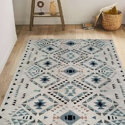 Sapana Carpet-Mats Cream-Coloured Geometric Anti-Skid Polyester Carpet-picture-25