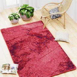 BIANCA Red Soft Fluffy Anti-Skid Rubber Back Carpet-picture-22