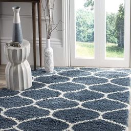 IMRA CARPET Blue Geometric Polyester Carpet-picture-38