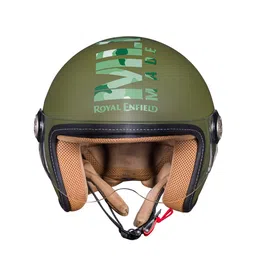 Royal Enfield Green Printed Open Face MLG Helmet-picture-36