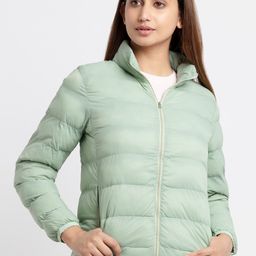 Status Quo Women Sea Green Puffer Jacket-picture-49