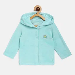 MINI KLUB Girls Turquoise Blue Lightweight Hooded Tailored Jacket-picture-18