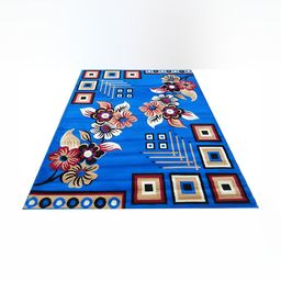Safiya Carpet Blue Floral Water Resistant Polypropylene Carpet-picture-26