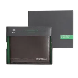 United Colors of Benetton Men Textured Leather Two Fold Wallet-image-43