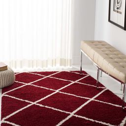 IMRA CARPET Red Geometric Polypropylene Carpet-picture-5