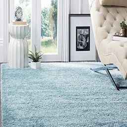 IMRA CARPET Blue Woollen Shaggy Carpet-picture-39