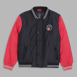 Blue Giraffe Boys Black Red Puffer Jacket-picture-49