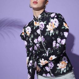 TANDUL Floral Printed Lightweight Open Front Jacket-picture-13